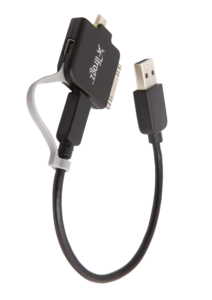iFrogz TriplePlay Multi-tip Charge and Sync Cable /Green (Apple Micro & Mini USB)